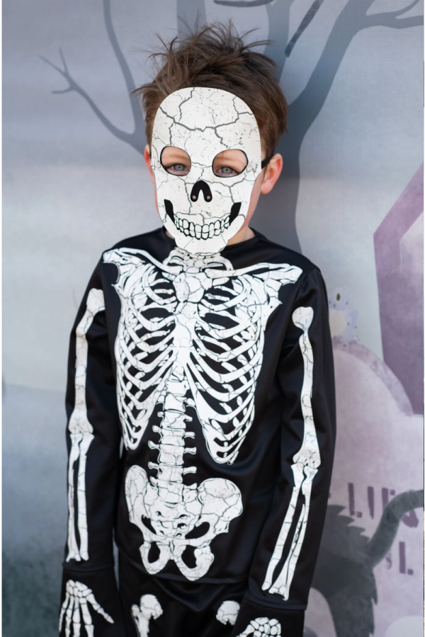 Glow In The Dark Skeleton Shirt, Pant and Mask