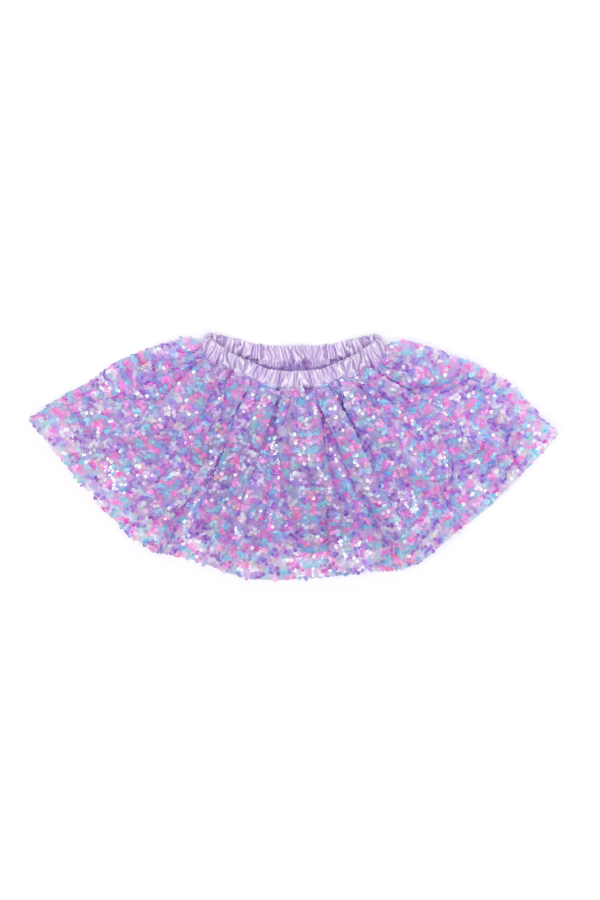 Purple Party Sequins Skirt