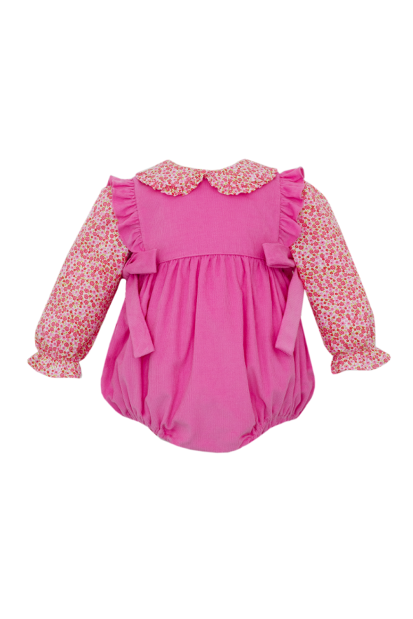 Rose Pink Corduroy Bubble with Liberty Floral Blouse