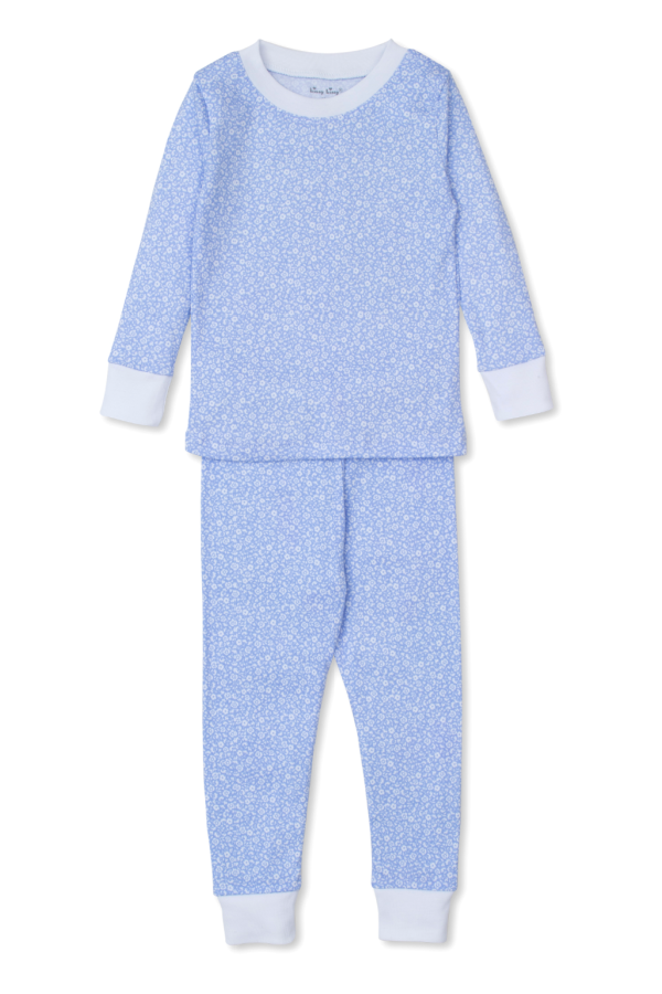 Fall Flower Patch Blue Pajama Set – The Frilly Frog