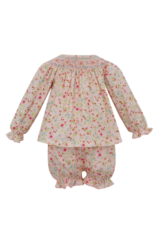 Pauline Pink Floral Knit Bishop Bloomer Set