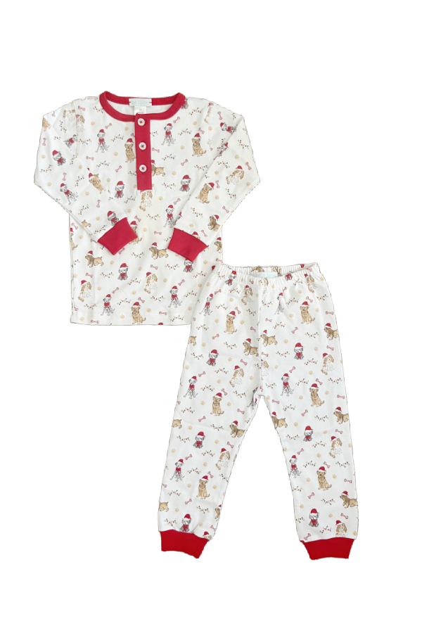 Santa Pup Two Piece Pajama Set