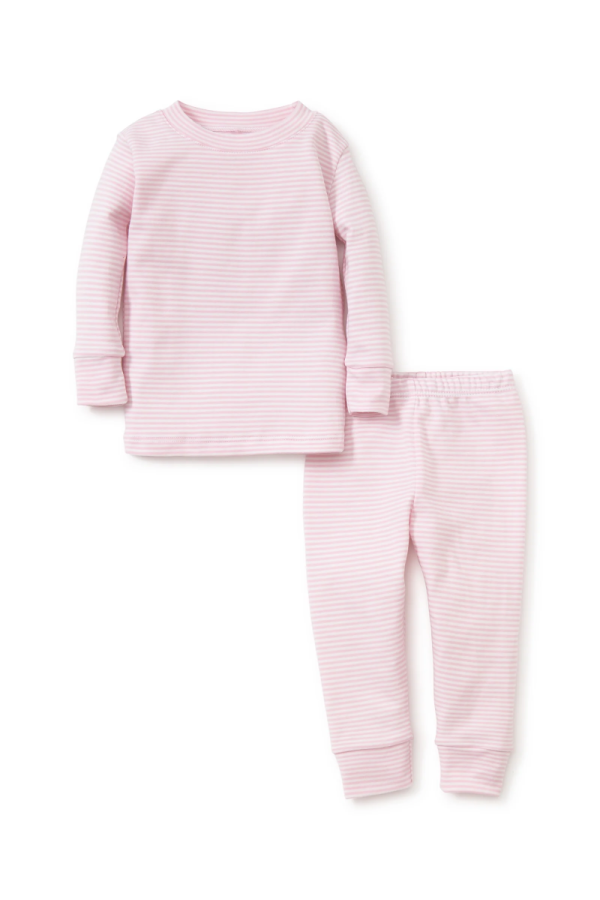 Stripe Snug Fit Pajama Set - Pink