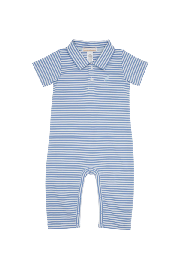 Sir Proper's Romper with Pants Barbados Blue Stripe