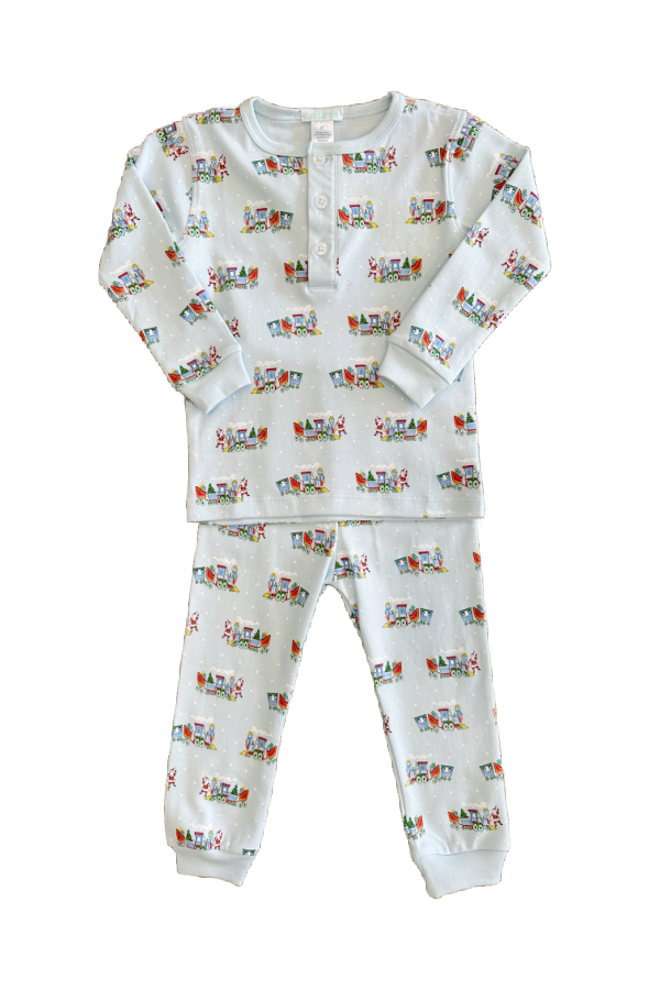 Christmas Train Boy Two Piece Pajama Set