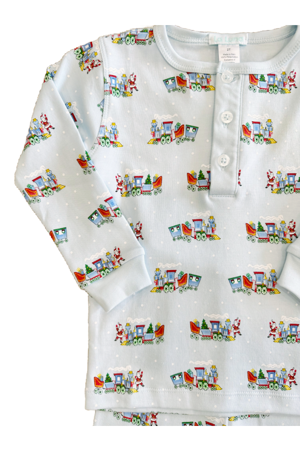 Christmas Train Boy Two Piece Pajama Set