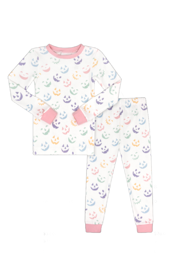 Sweet Pea PJ Set in Peek-a-BOO, Park Pink