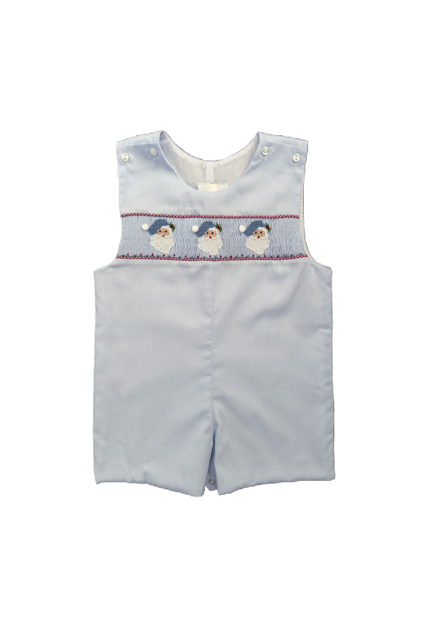 Pete Blue Smocked Santa Shortall