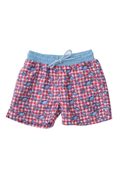 Boogie Board Swim Trunk in Americana Crab Picnic Print