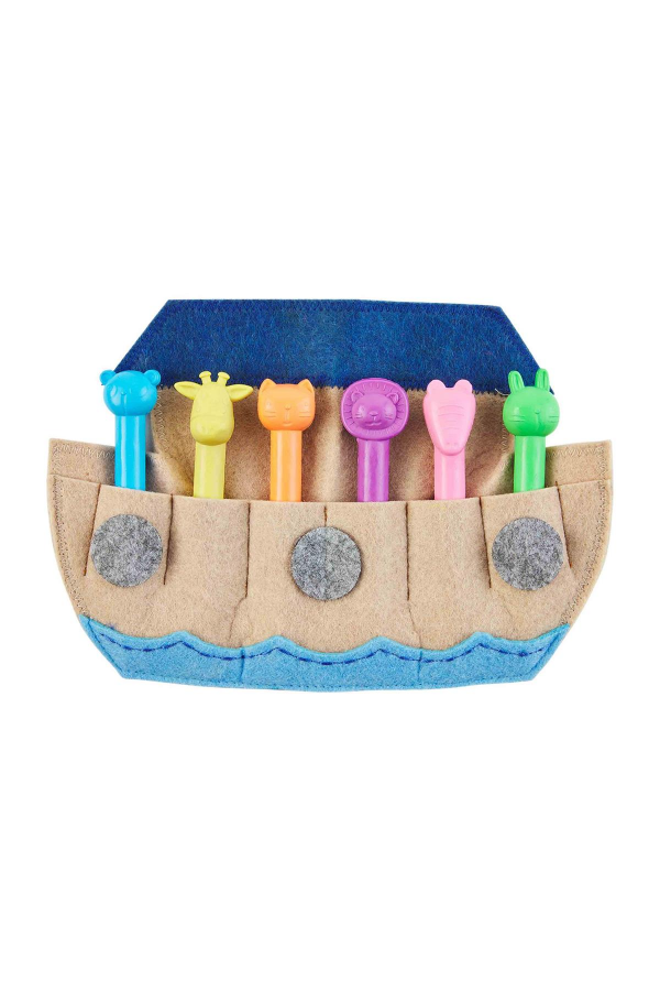 Noah's Ark Crayon Holder Set