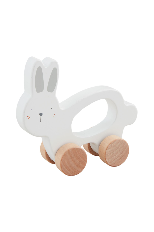 Bunny On Wheels in White