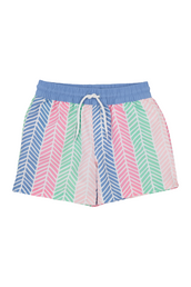 Tortola Swim Trunks - Harbour Island Herringbone/Park City Periwinkle