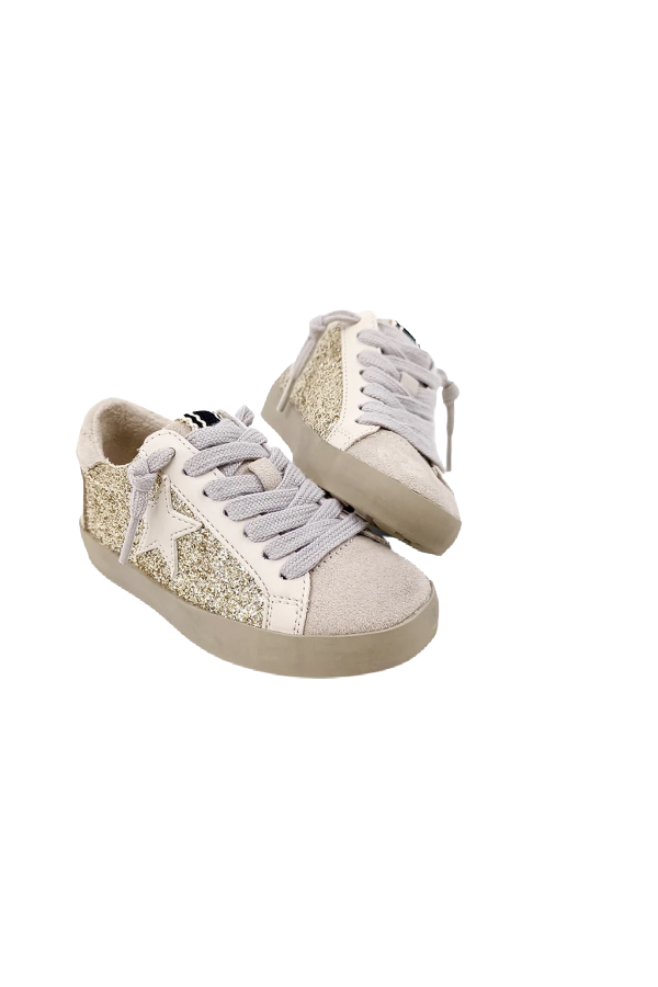 Paula Gold Glitter Sneaker