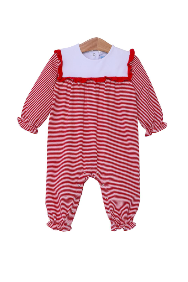 Marie Romper Red Stripe