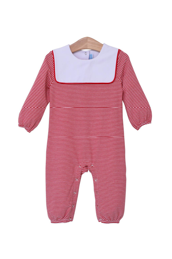 Lucas Romper Red Stripe