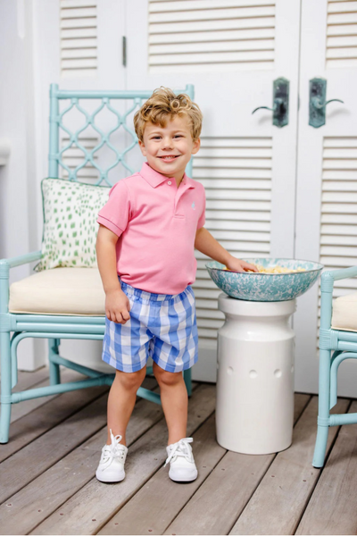 Shelton Shorts in Park City Periwinkle Chattanooga Check/Worth Avenue White