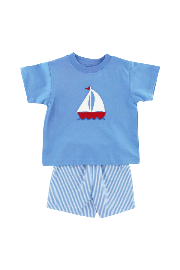 Smooth Sailing Boy Short Set
