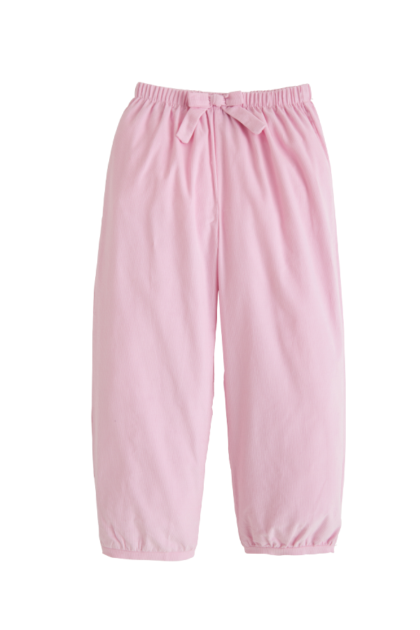 Banded Bow Pant - Light Pink Corduroy