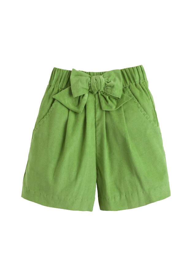 Bow Shorts - Sage Green Corduroy