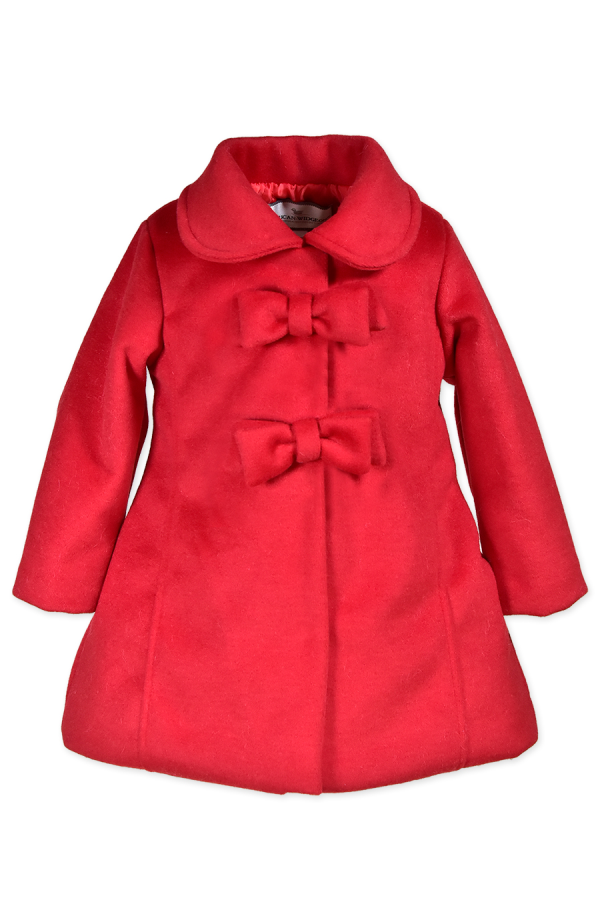 Two Bow Car Coat Red