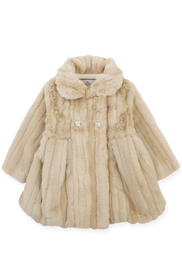 Balloon Coat Gold Mink Stripe