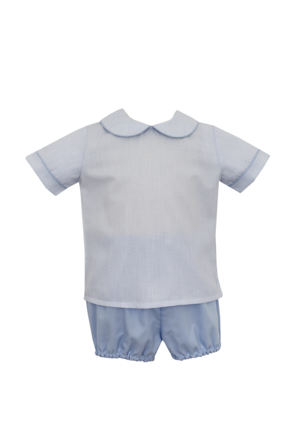 Blue Check Diaper Set