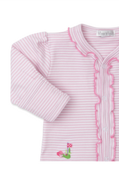 Golf Club Stripe Footie in Light Pink