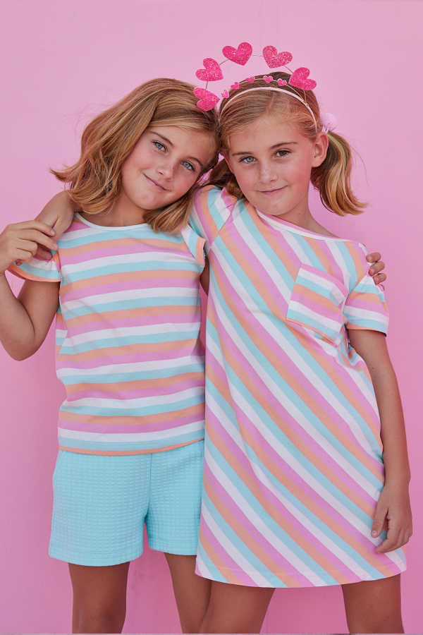 Everyday Dress - Sherbert Stripe