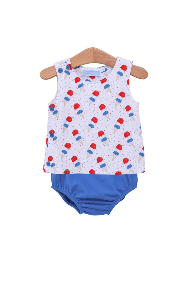 Patriotic Ice Cream Diaper Set