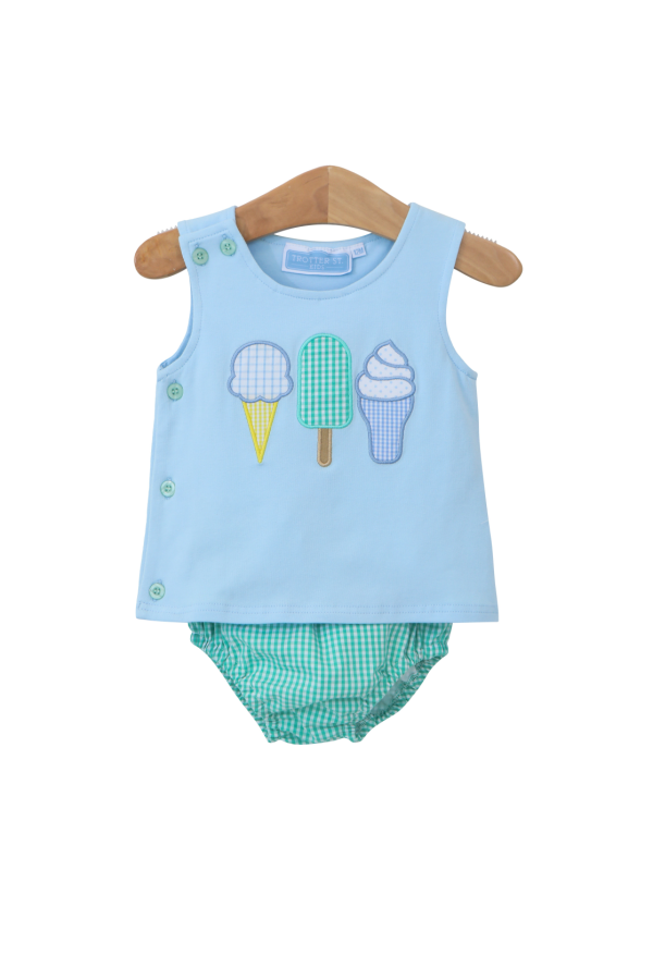 Ice Cream Social Diaper Set