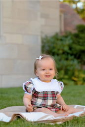 Bea Louise Bubble Charlie Place Plaid/Worth Ave White