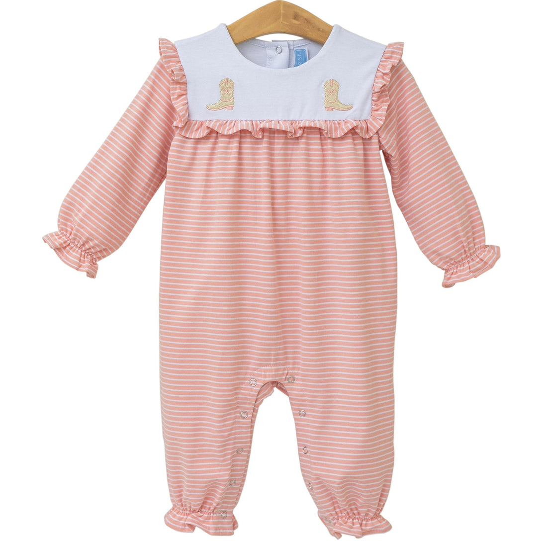 Boots Embroidered Ruffle Romper
