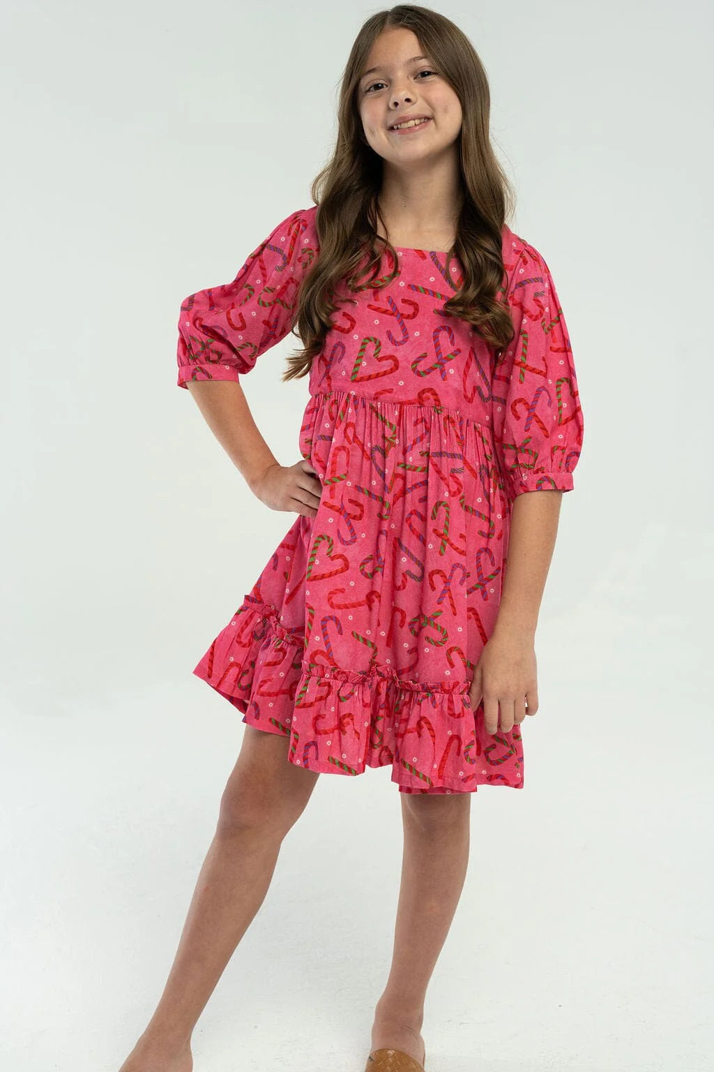 Girls Kenzie Dress Candy Pink
