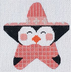 Pink Penguin Star on 13 Mesh CH-266