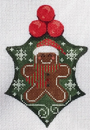 Gingerbread Holly on 13 Mesh WTP-21