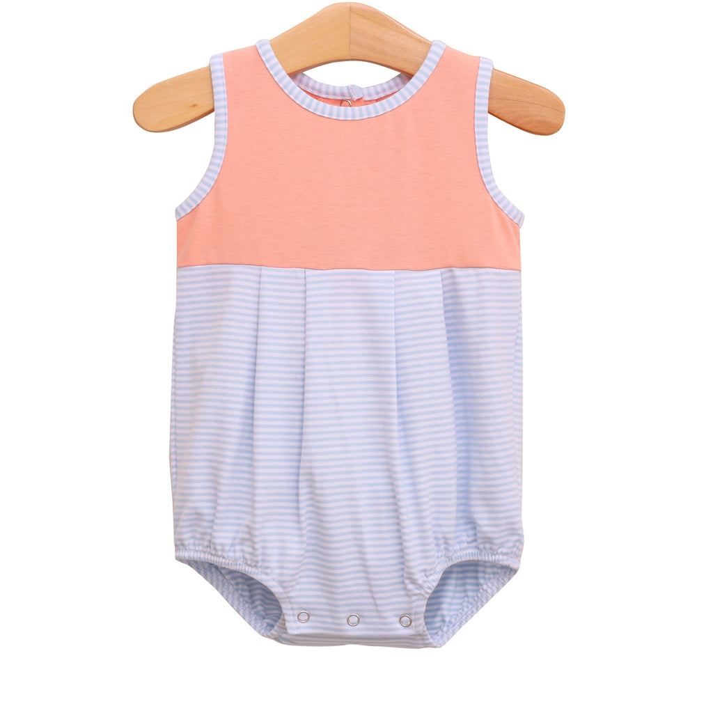 Charlie Bubble Light Blue Stripe and Coral