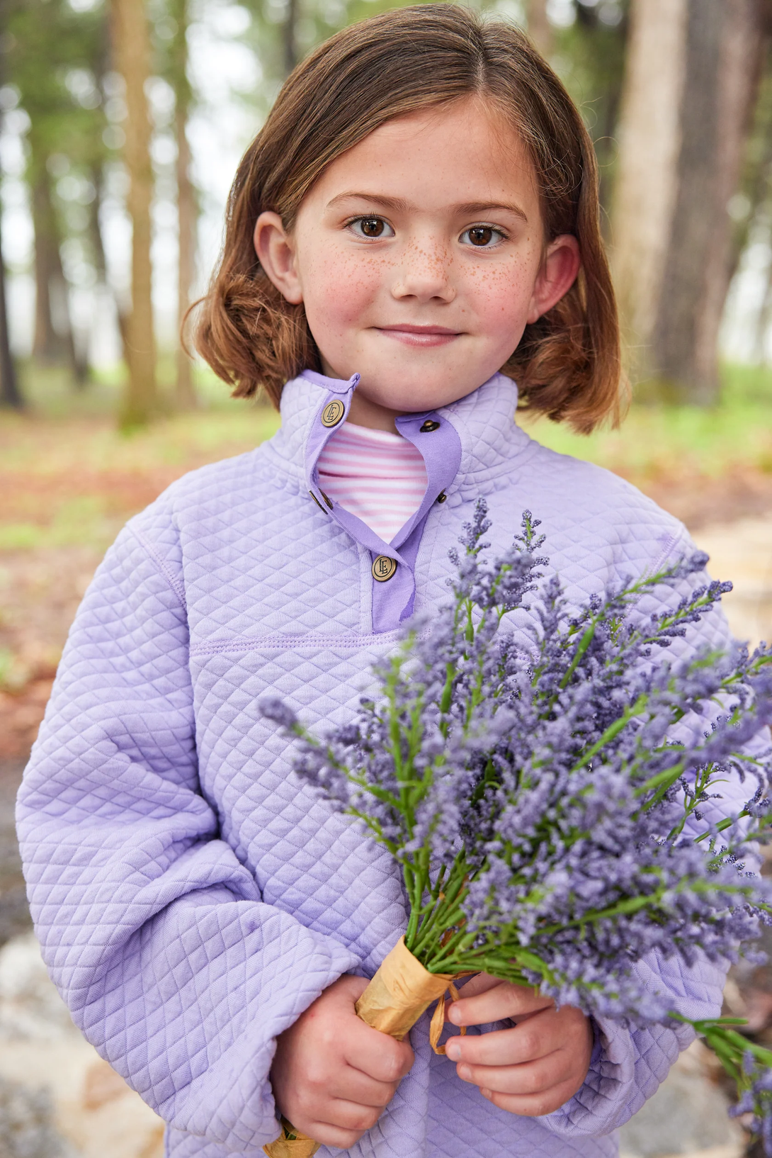 Quilted Pullover Lavender Lilac