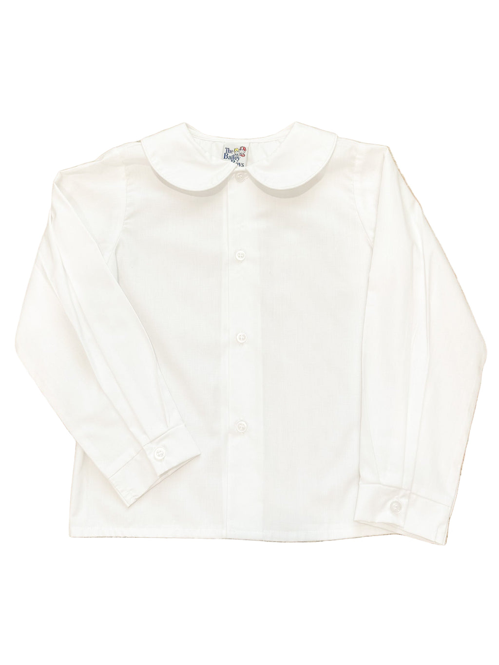 Boys Long Sleeve Front Button Shirt-White