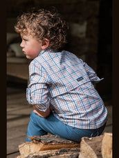 Founders Kids Long Sleeve Fishing Shirt Arona Sullivans Island Plaid