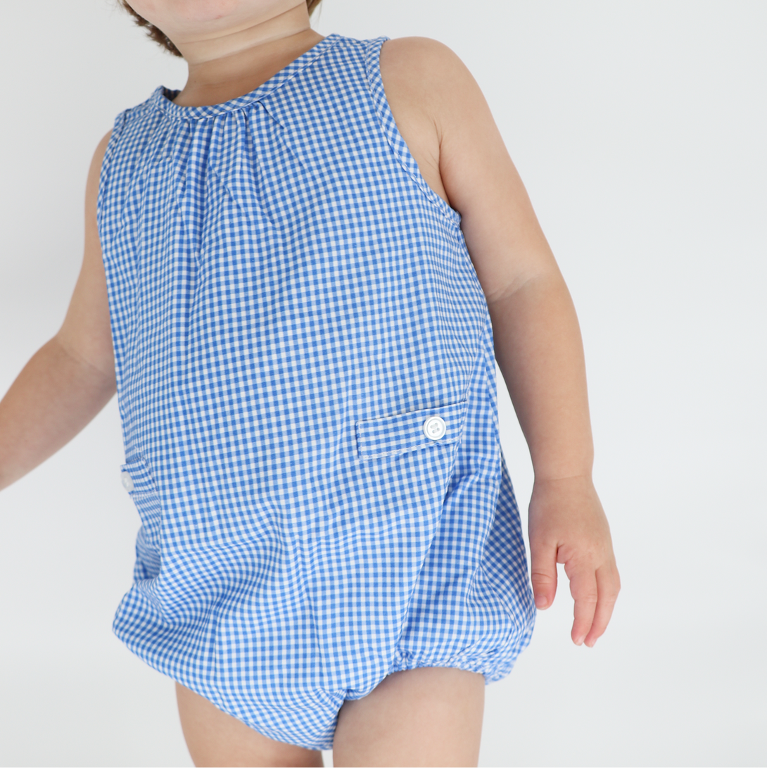 Baby Blue Micro Gingham Bubble