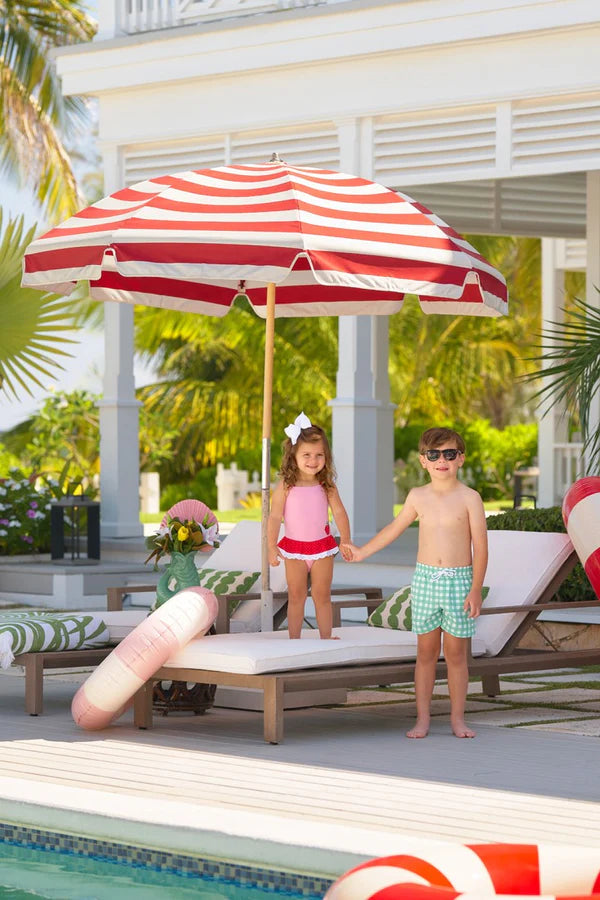 Grace Bay Bathing Suit Hamptons Hot Pink & Richmond Red w/Strawberry