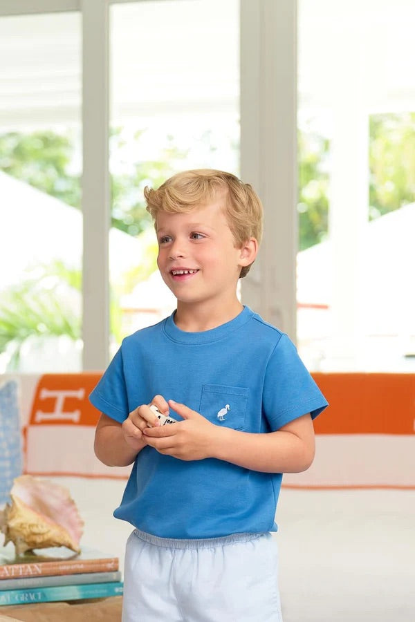 Carter Crew Neck Wood Boat Blue