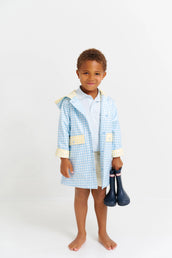 Liquid Sunshine Slicker Boys Buckhead Blue Gingham Lake Worth Yellow Gingham