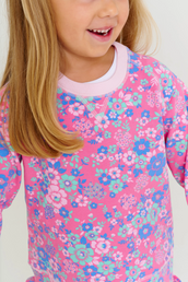 Cassidy Comfy Crewneck Mt. Paran Mini Floral Palm Beach Pink