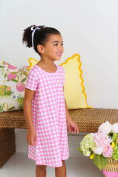 Polly Play Dress Hamptons Hot Pink Gingham