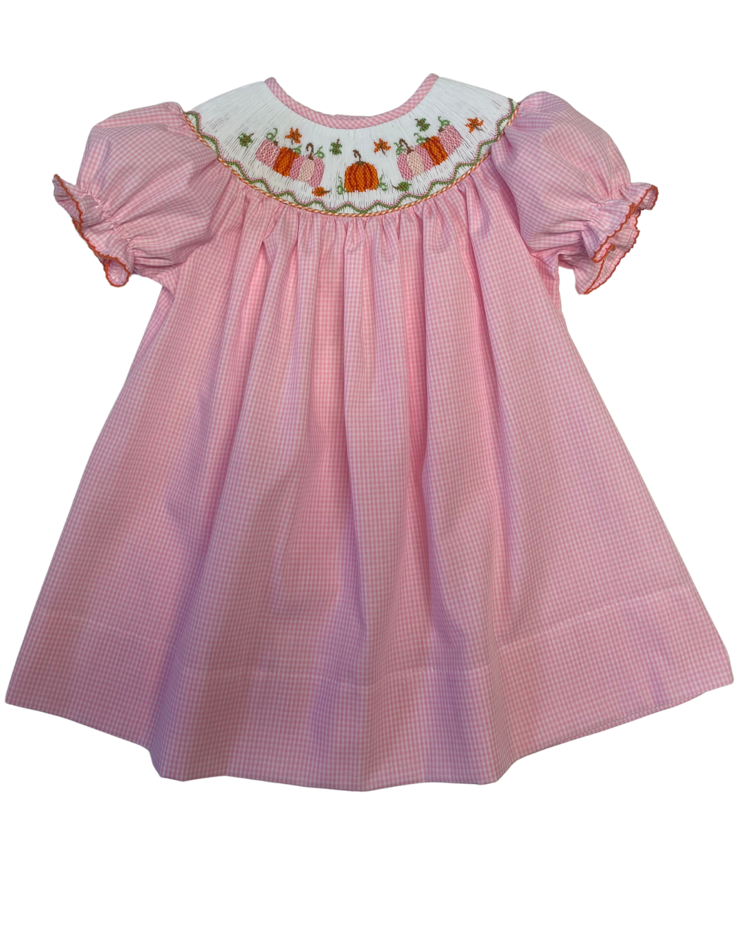 Emma Pumpkin Haul Smocked Bishop Dress