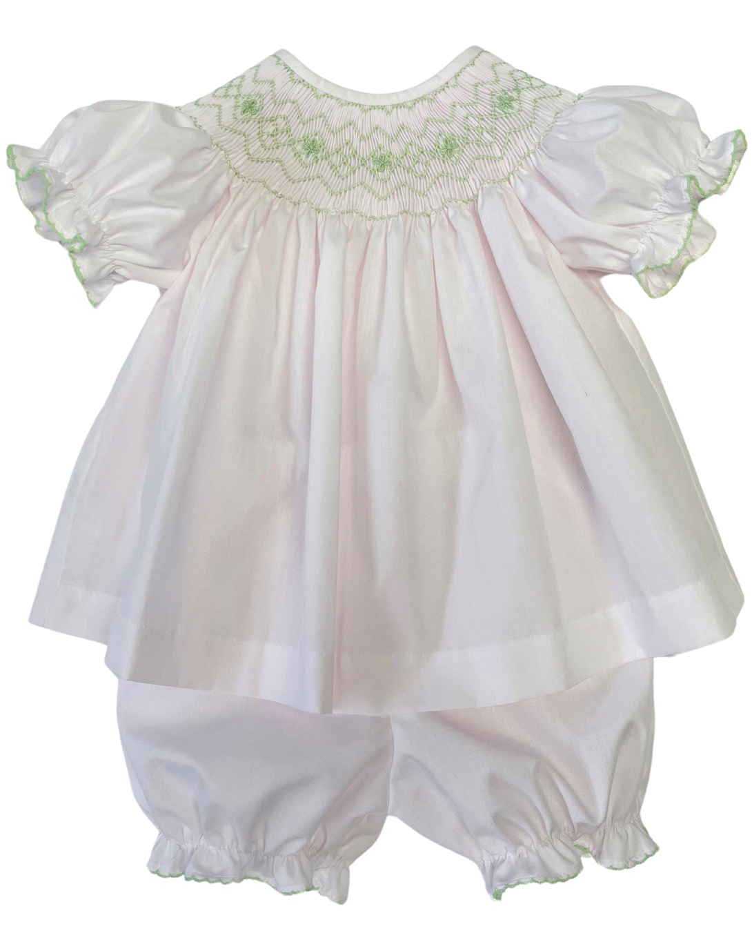 Emma Bloomer Set Classic Pink Smocked