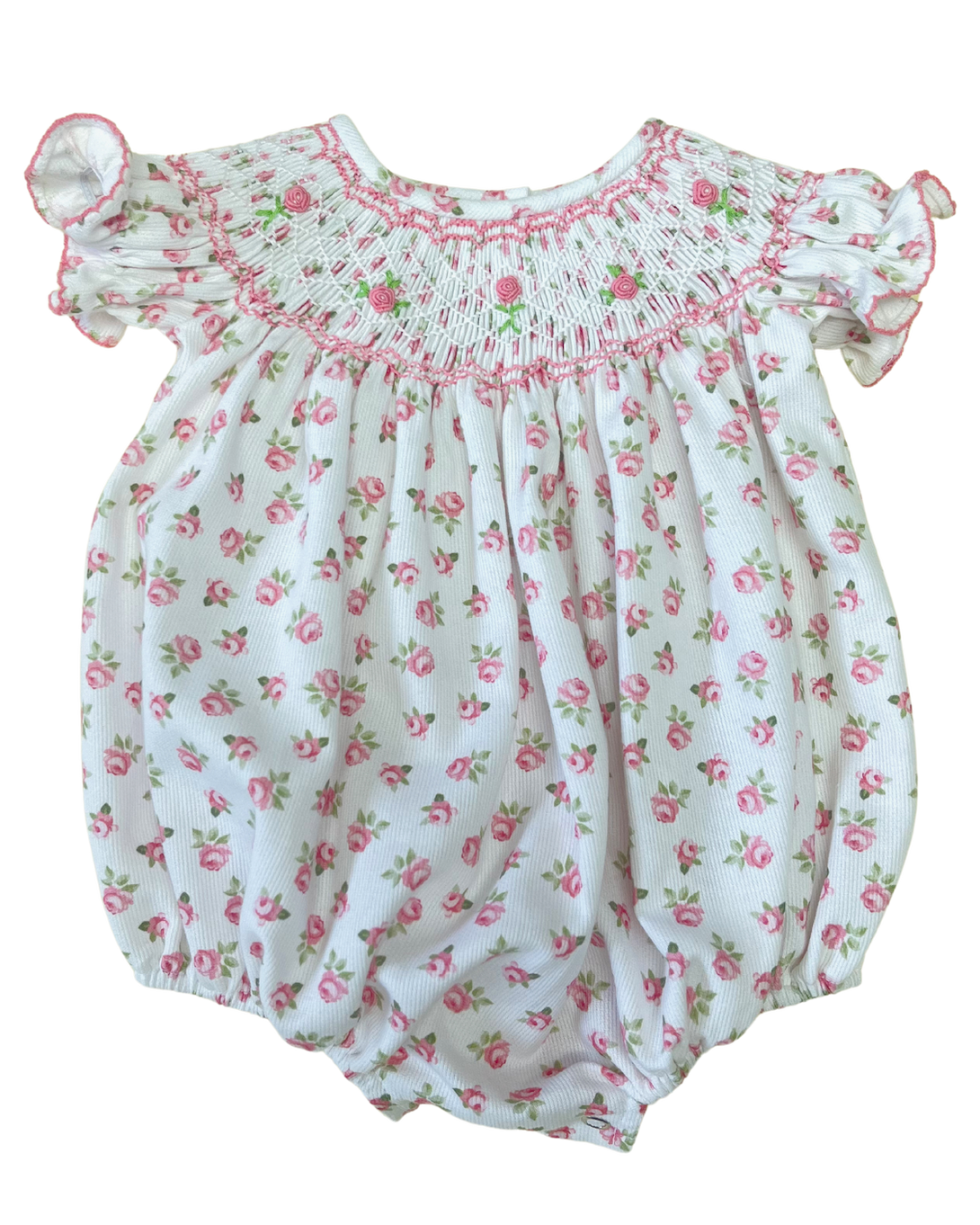 Emmie Rose Pink Smocked Bishop Bubble