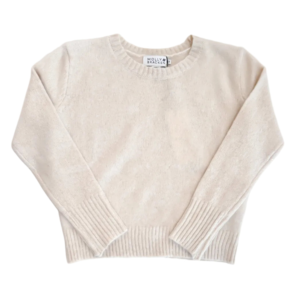 Girls Knitted Sweater Beige