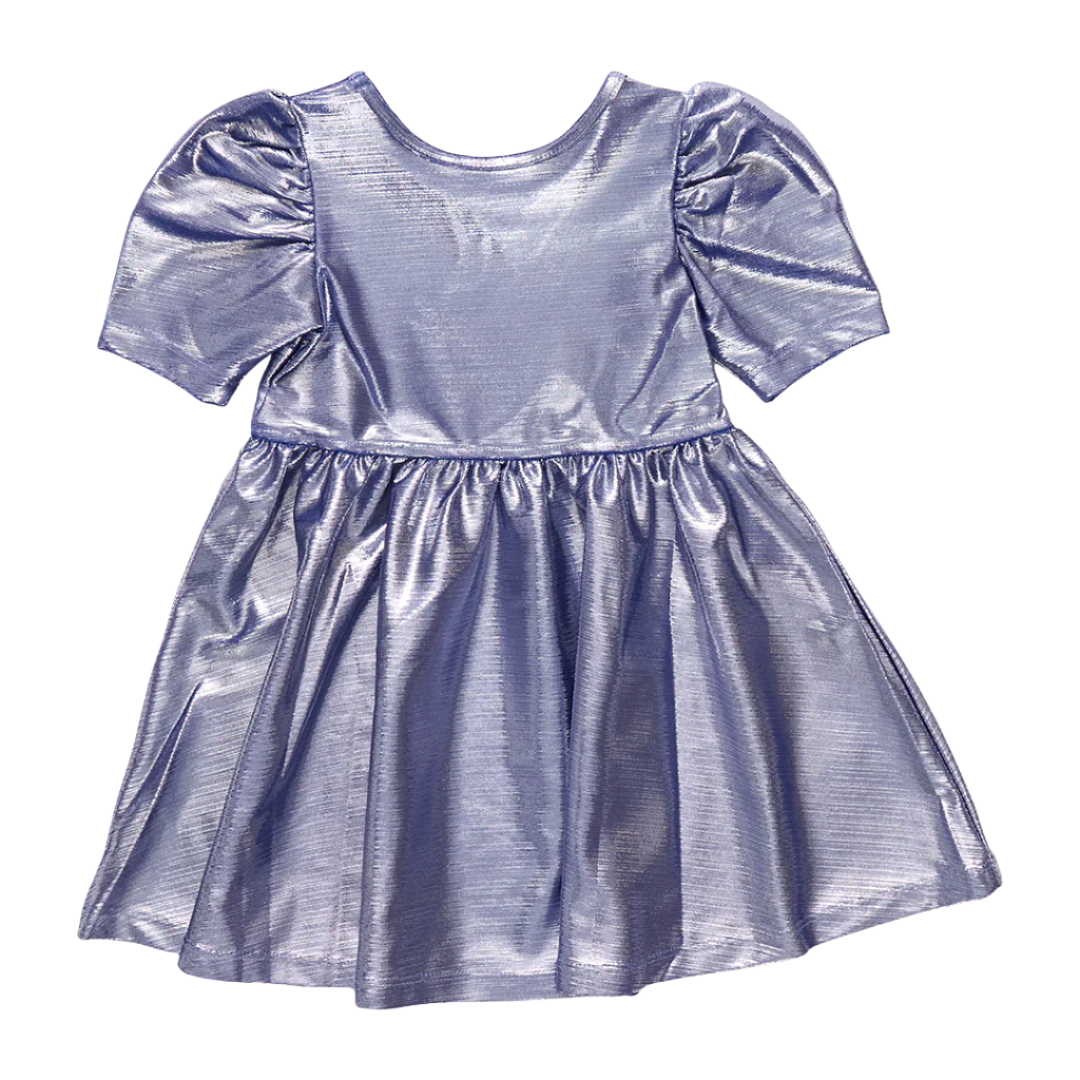 Girls Lame Laurie Dress - Royal Blue